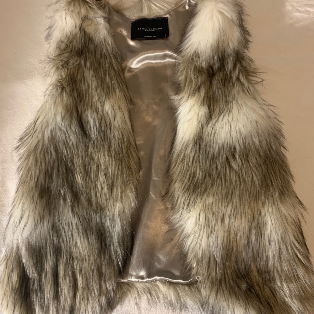 Faux fur vest
